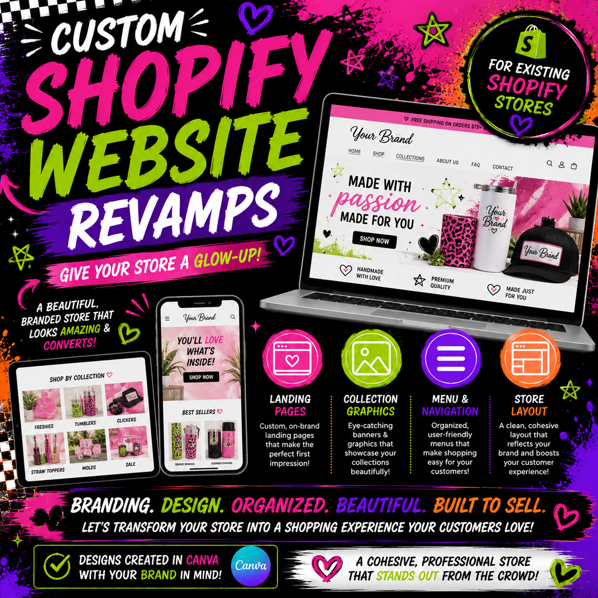 Shopify Website Revamp Design - Business Branding