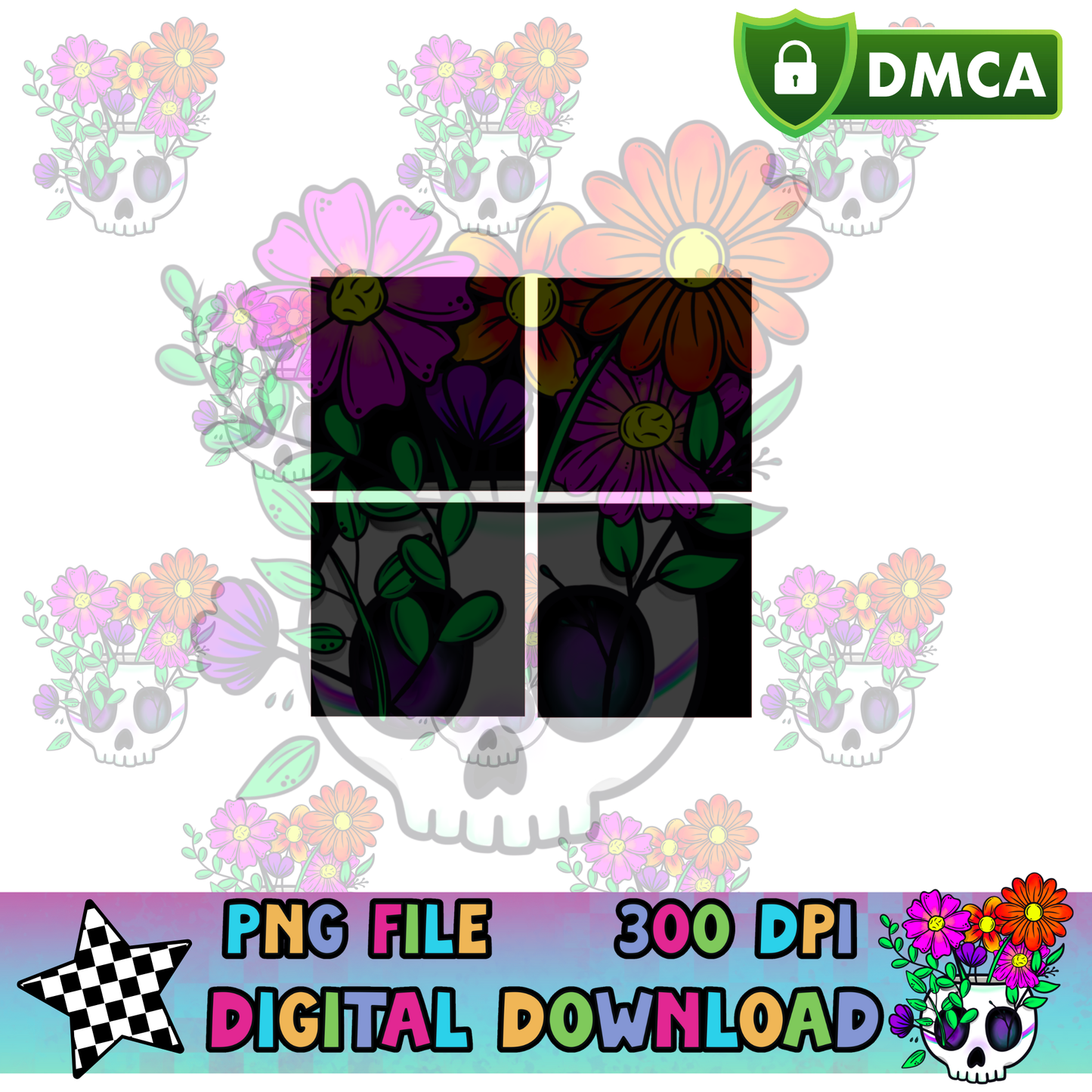 3" Square - PNG