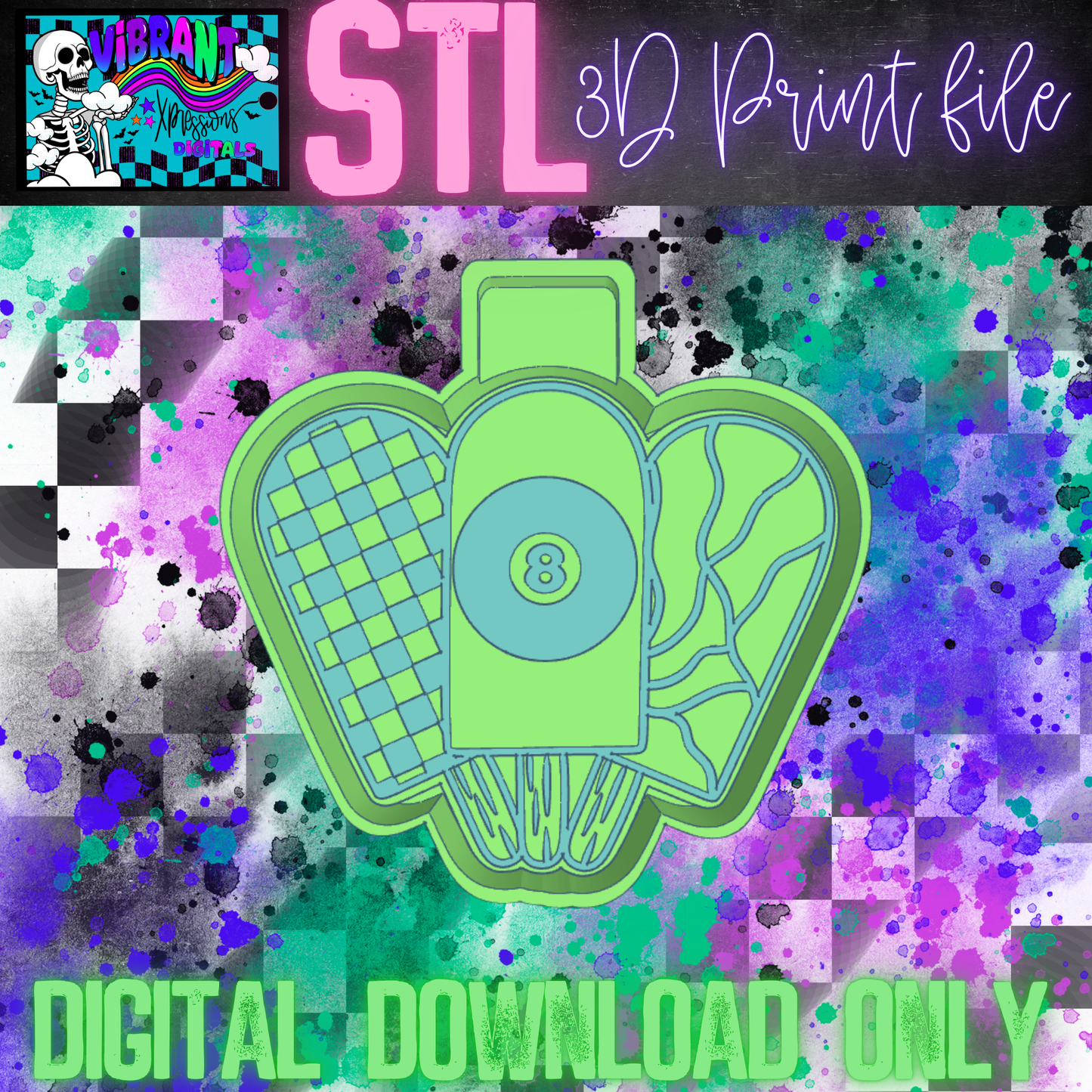 8 Ball Popsicles Mold Maker STL File