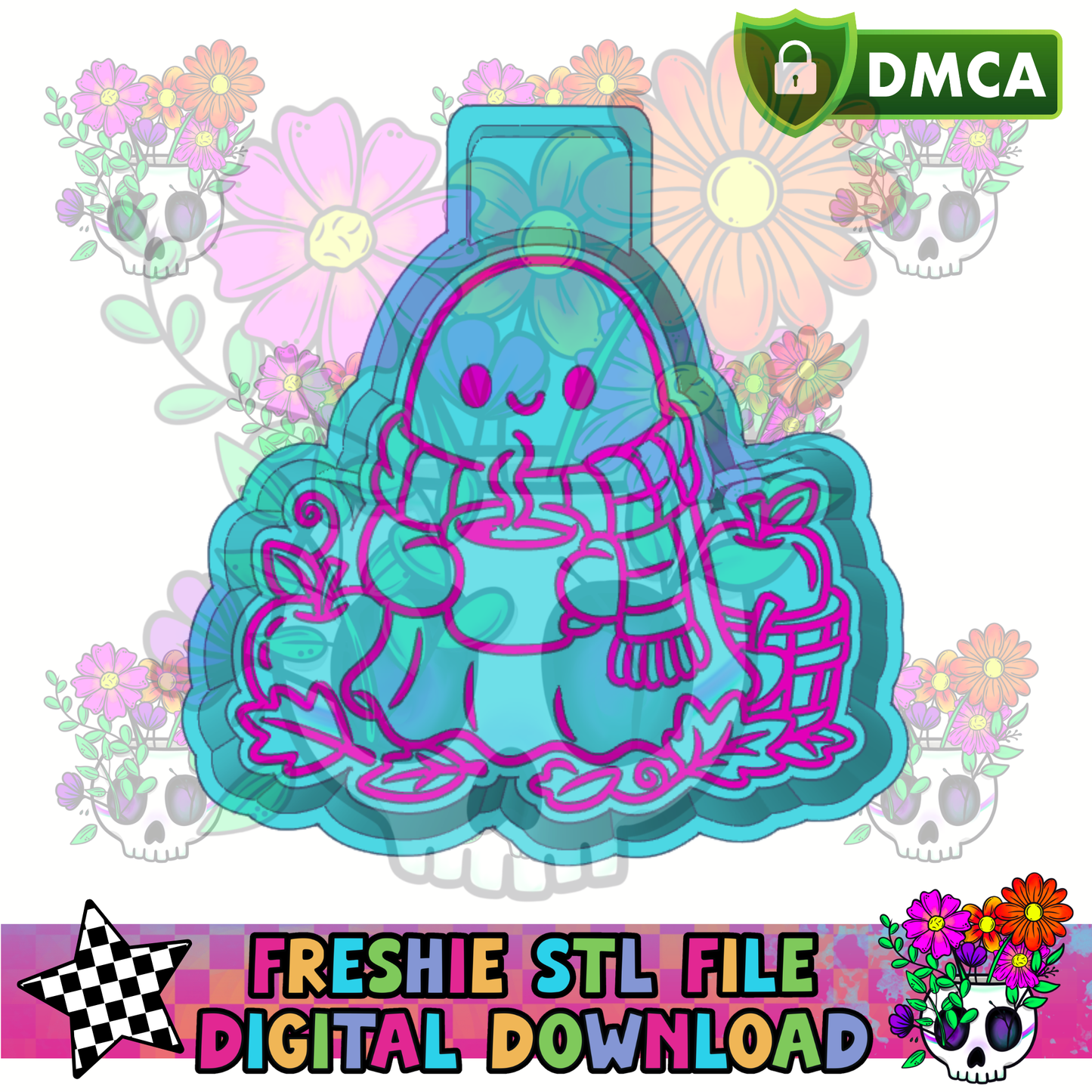 Apple Cider Ghost Mold Maker STL File
