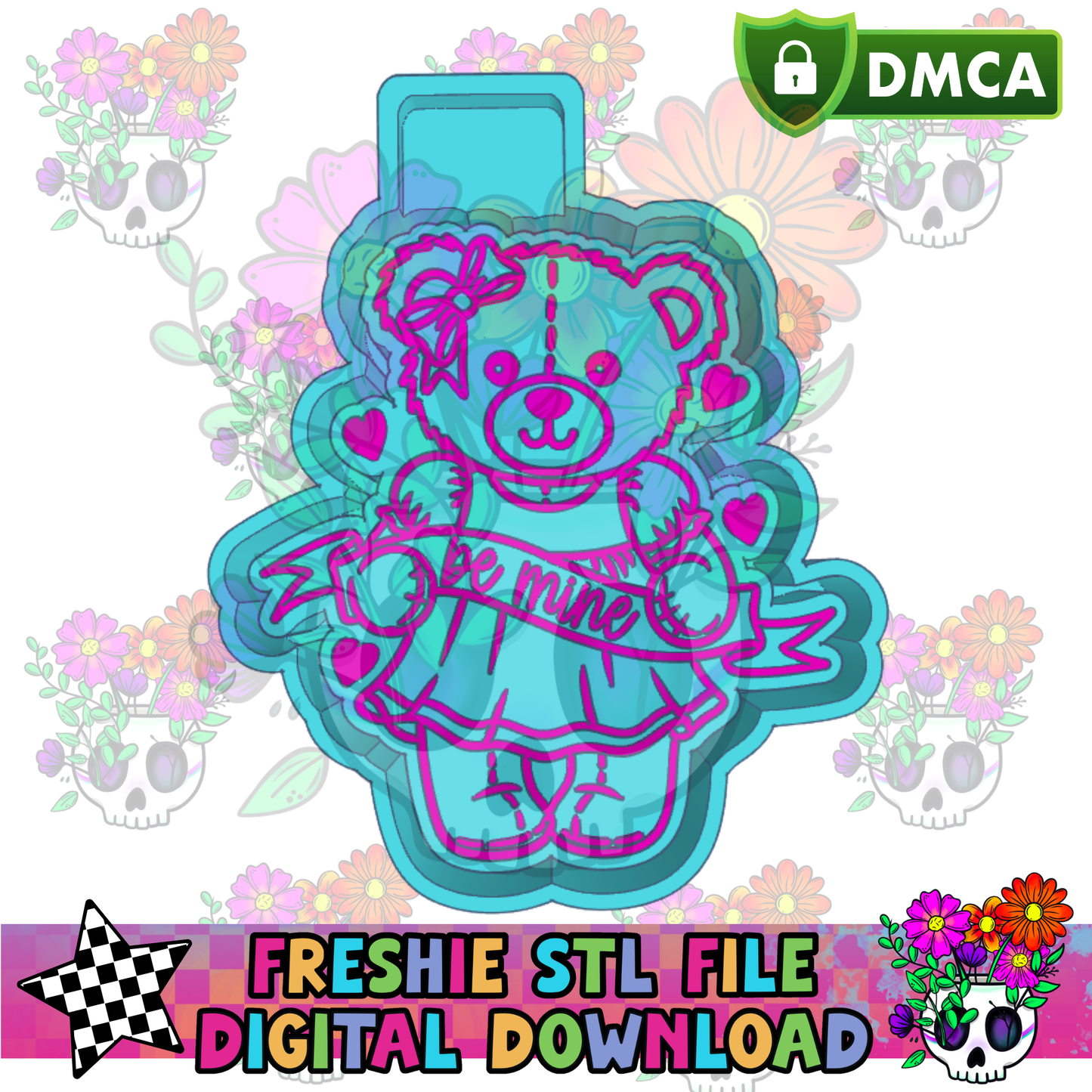 Be Mine Teddy Mold Maker STL File