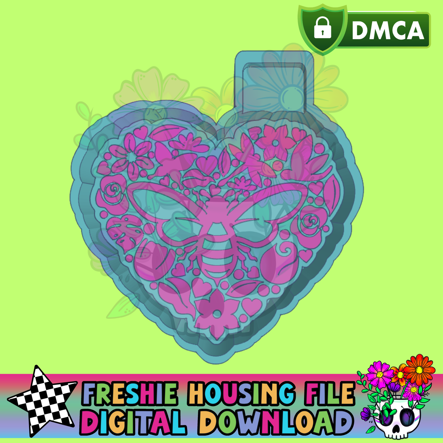 Bee Heart Mold Maker STL File