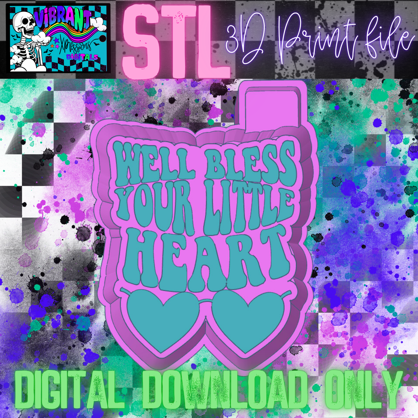 Well Bless Your Little Heart Housing Mold Maker STL File