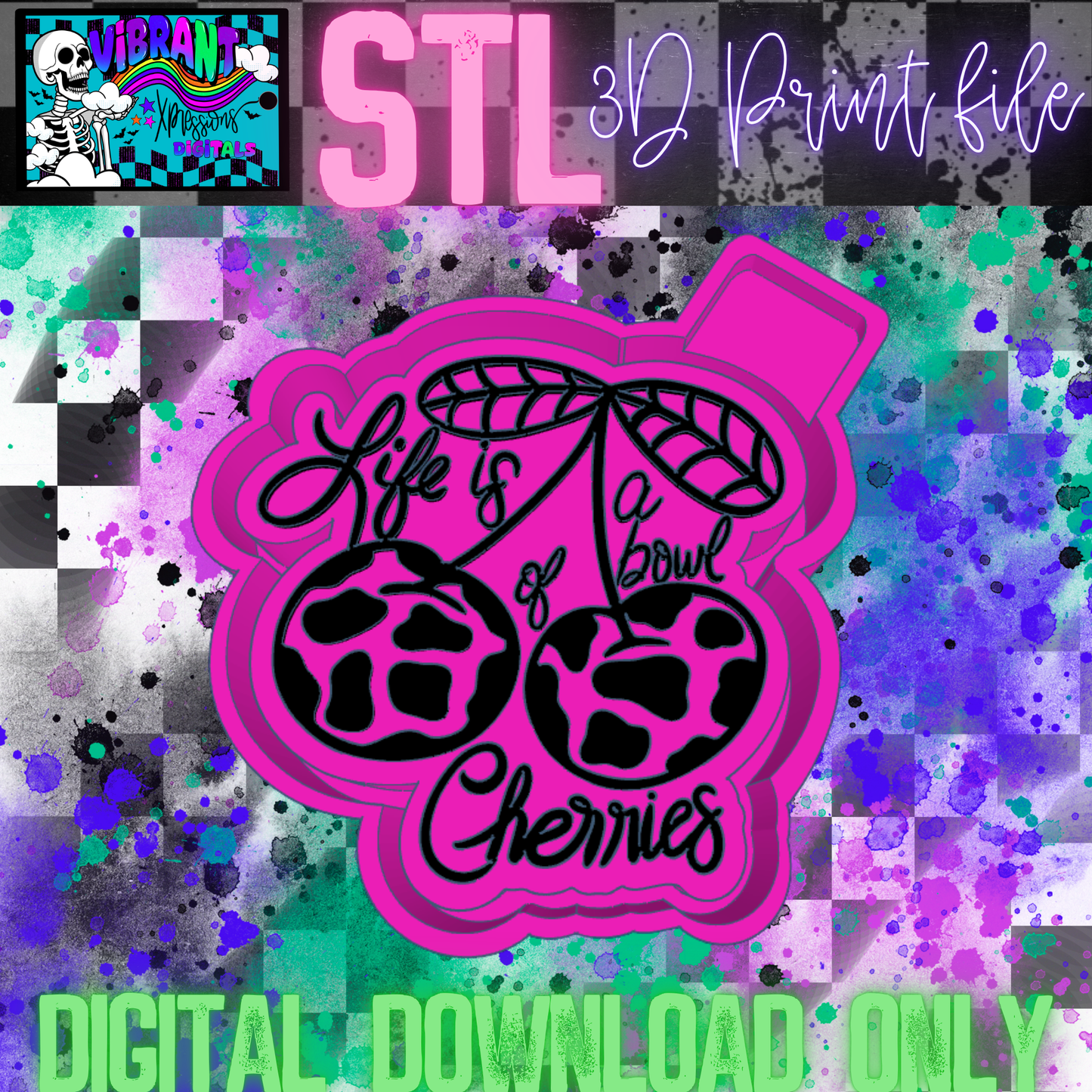 Life is a Bowl of Cherries Mold Maker STL File