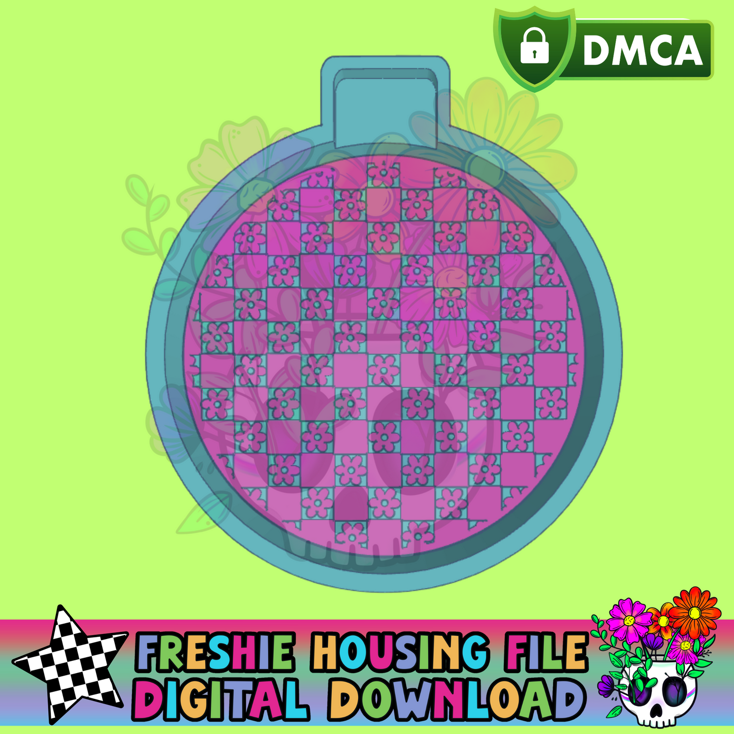 Checkered Daisies Mold Maker STL File