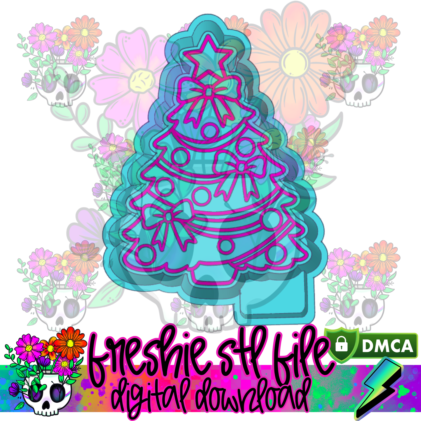 Christmas Bow Tree Mold Maker STL File