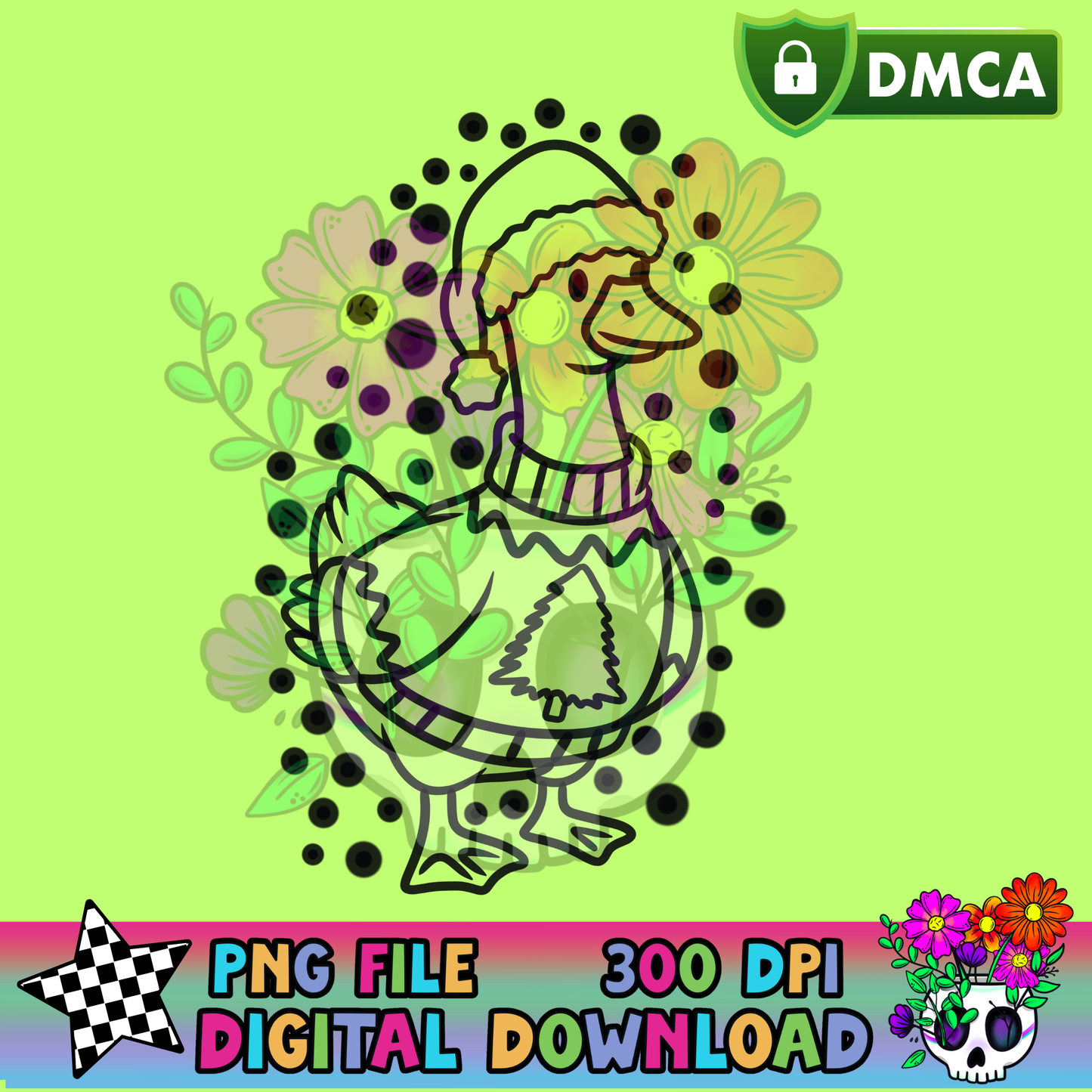 Christmas Sweater Goose - PNG