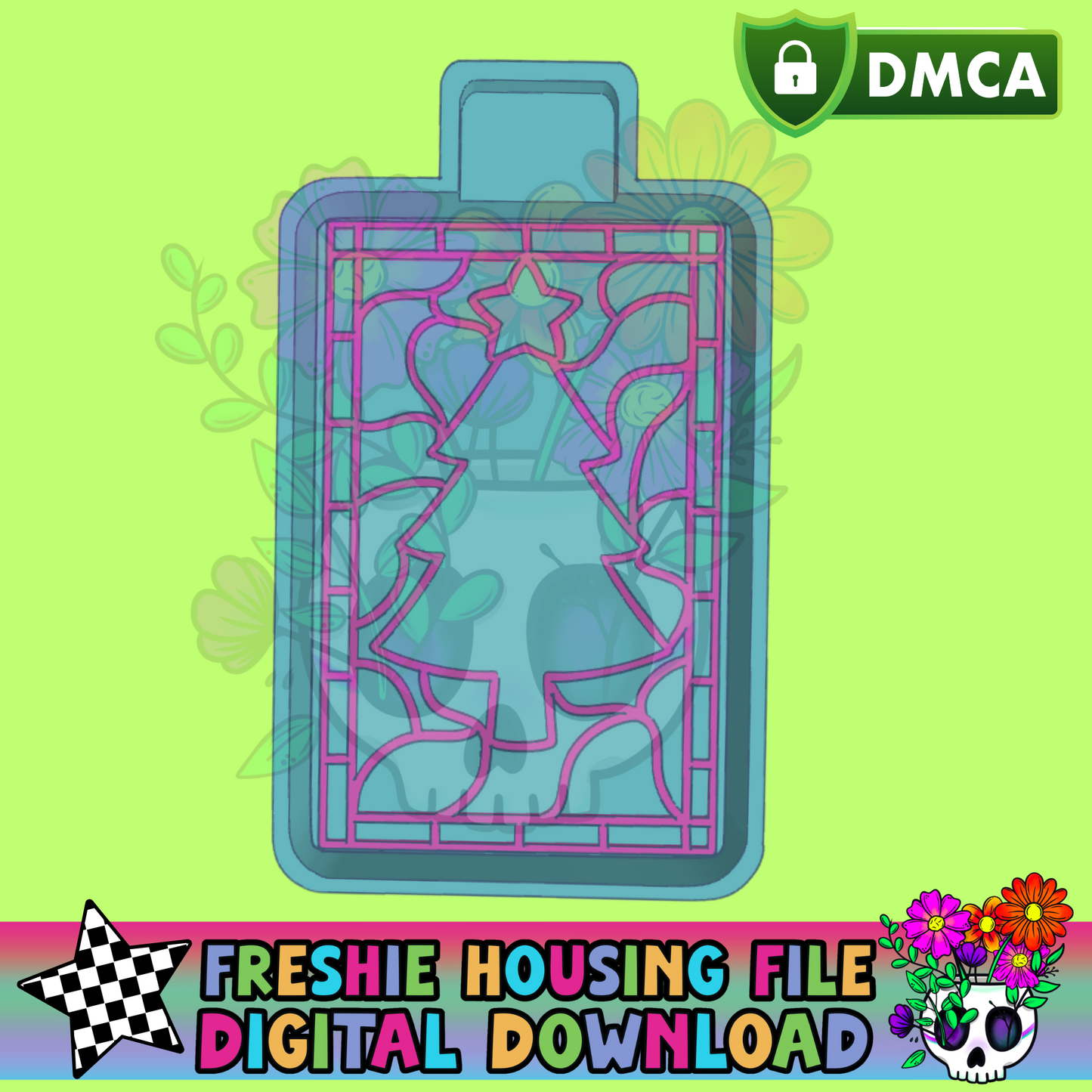 Christmas Tree Stained Glass Mold Maker STL File