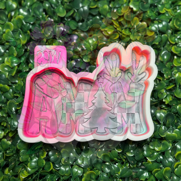 Mama Checkered Christmas Freshie Mold - Semi Exclusive