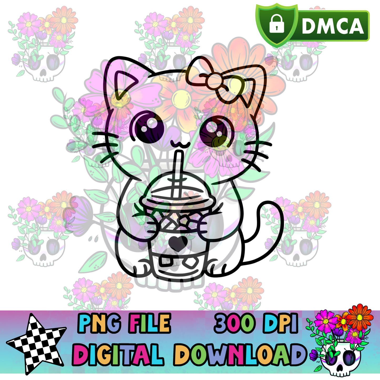 Coffee Cat - PNG
