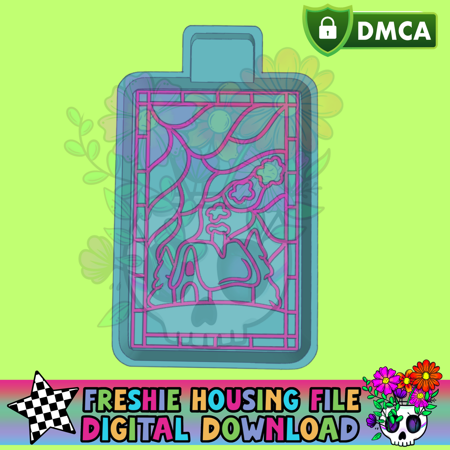 Cottage Stained Glass Mold Maker STL File