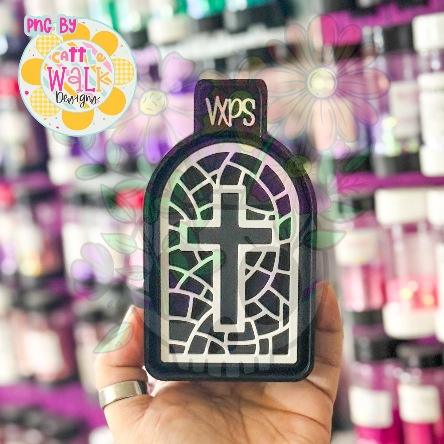 Stained Glass Cross - Freshie Mold