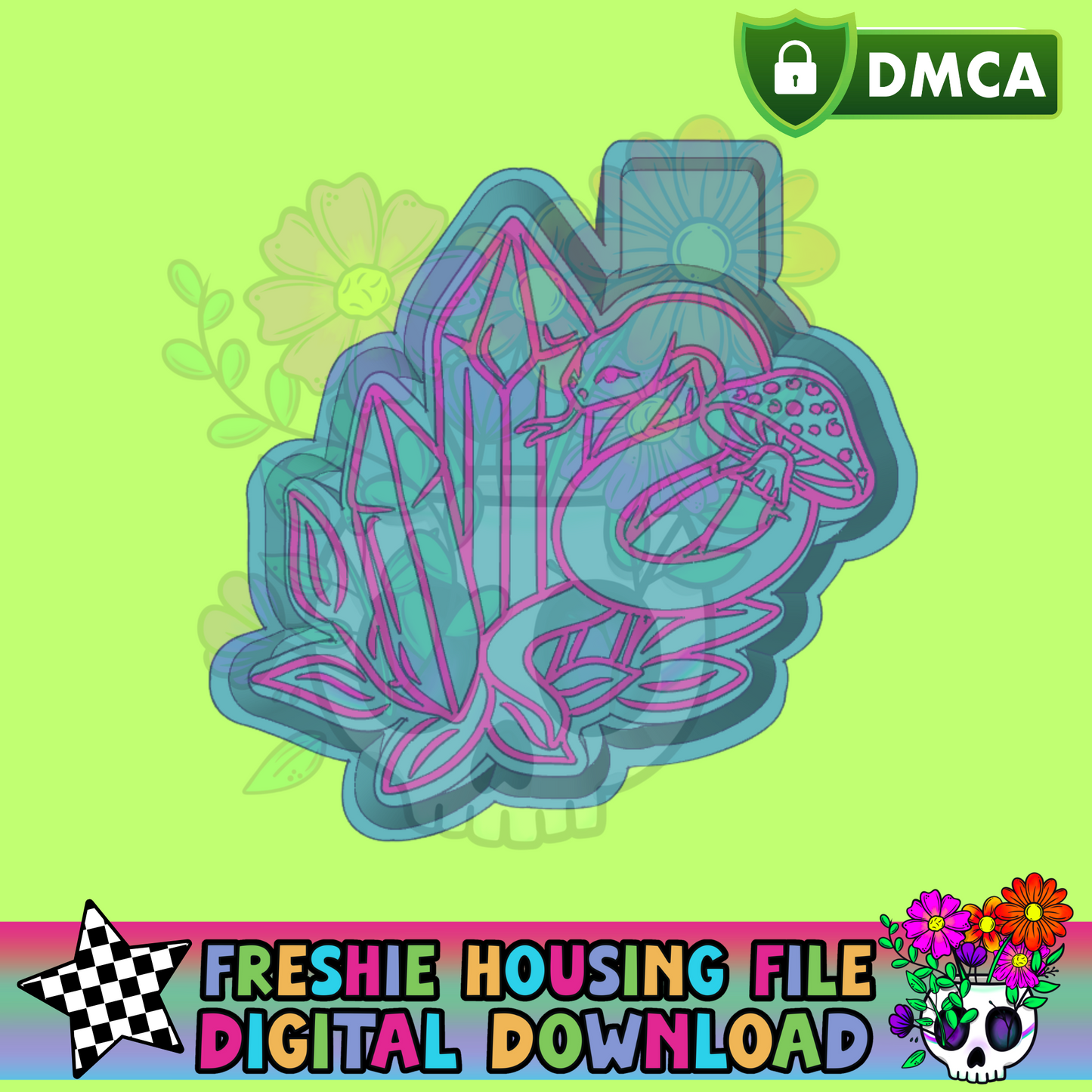 Crystal Snake Mold Maker STL File