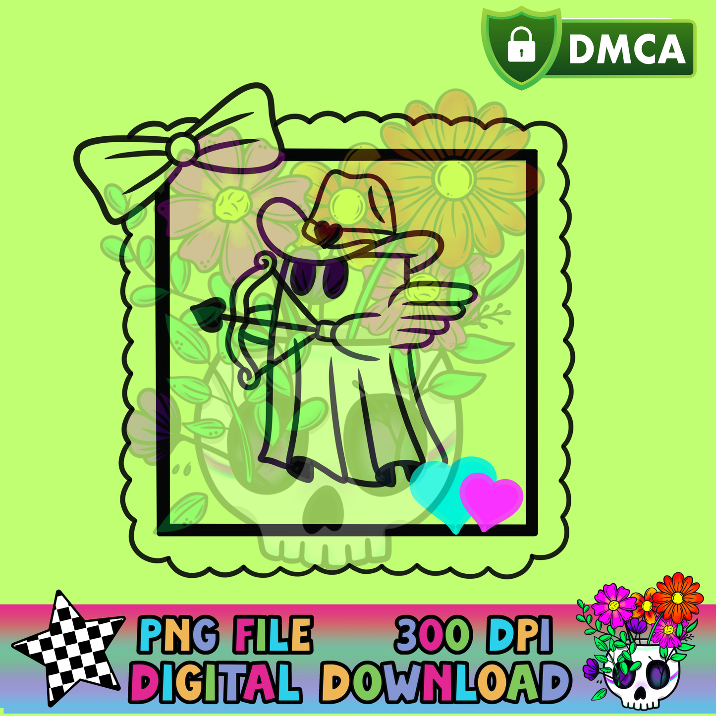 Cupid Ghost Stamp - PNG