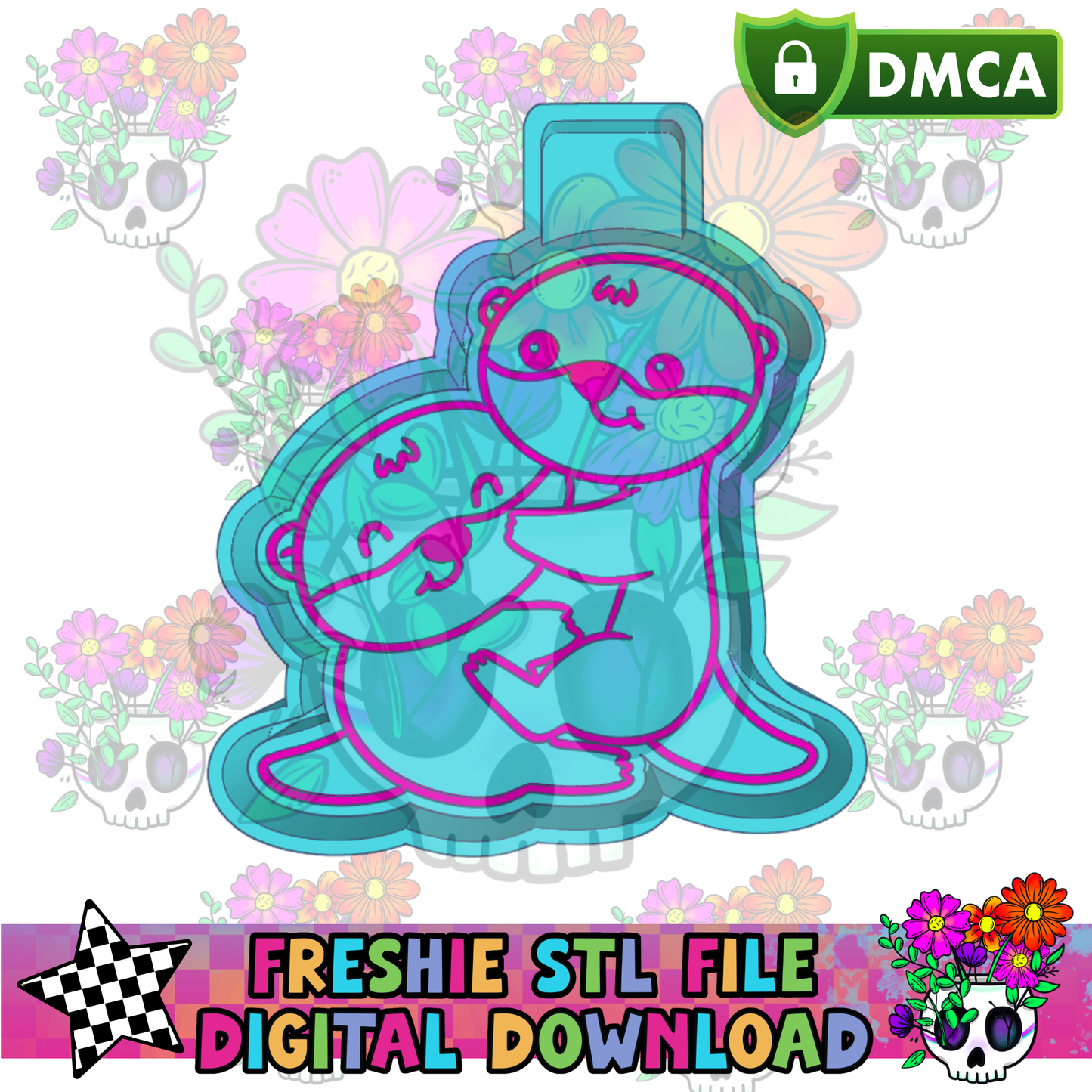 Cute Otters Mold Maker STL File