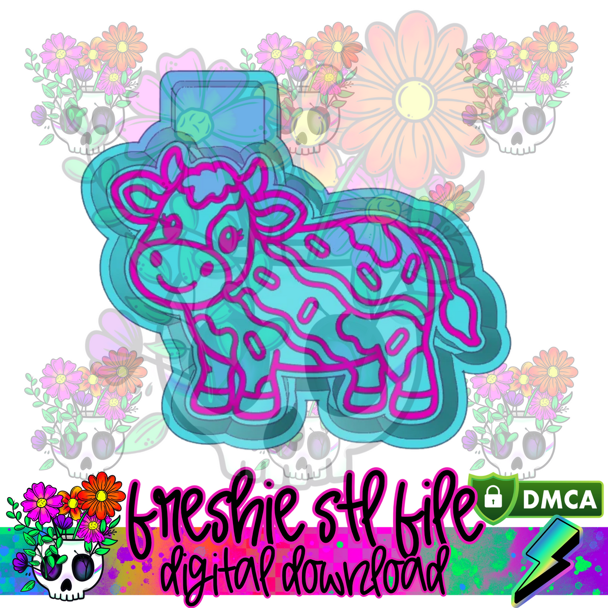 Cutie Cow Tree Cake Mold Maker STL File