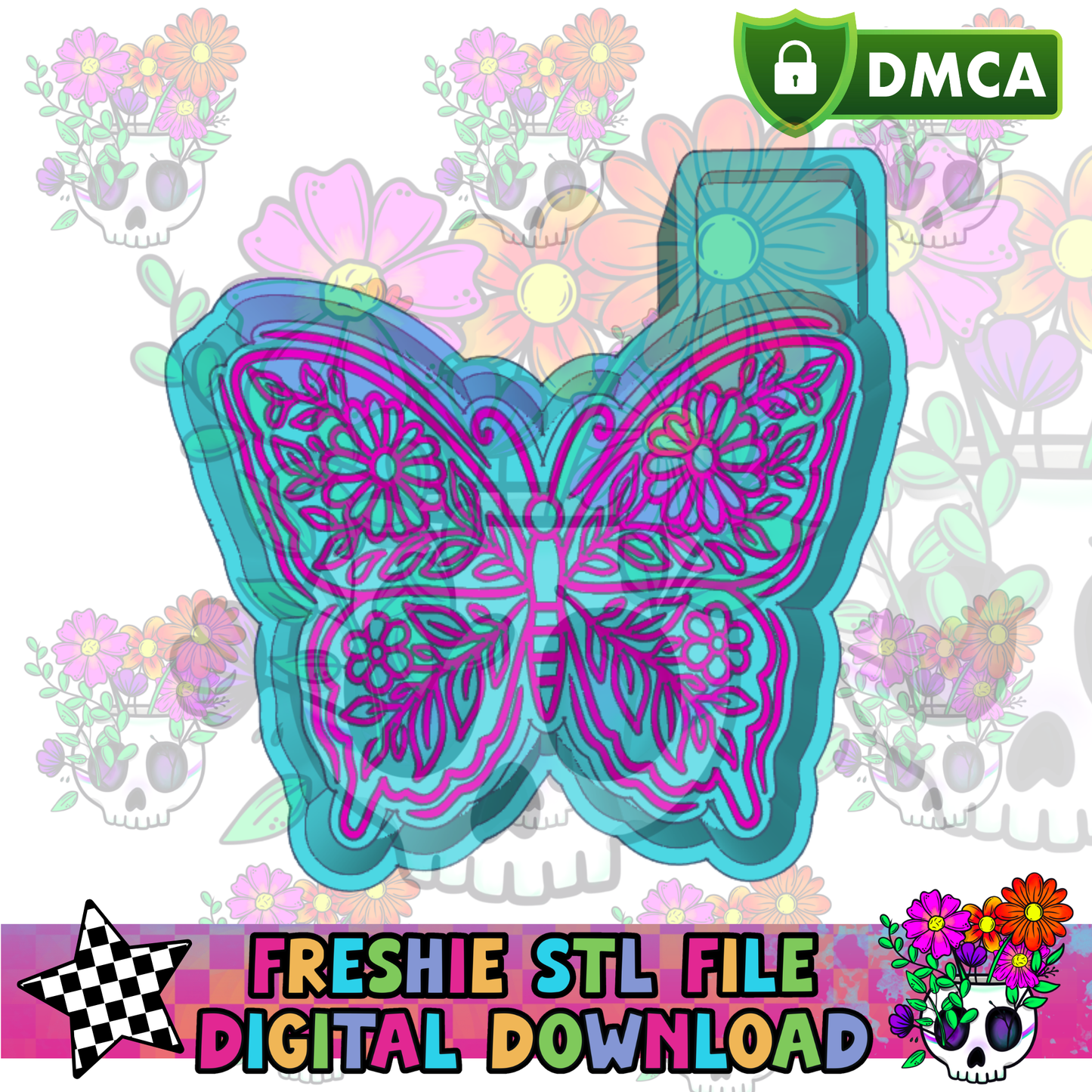 Daisy Butterfly Mold Maker STL File