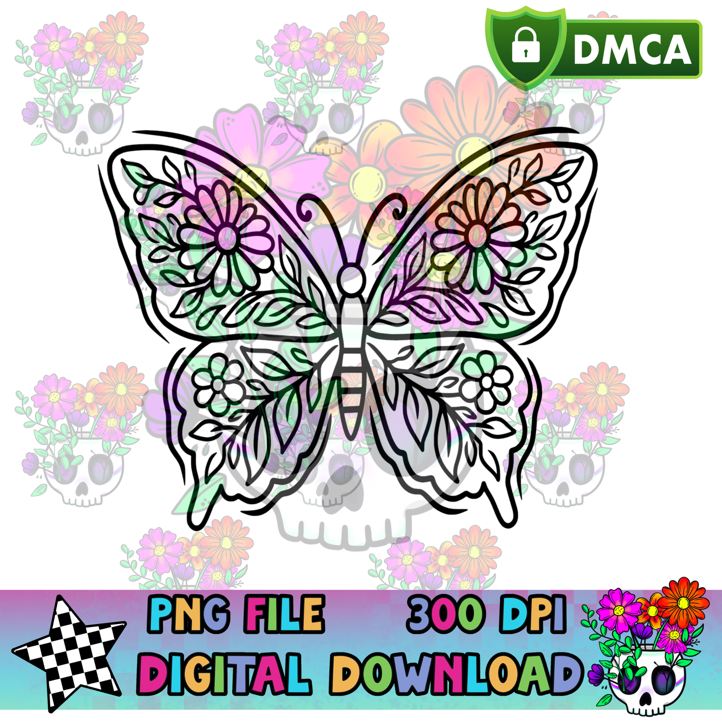 Daisy Butterfly - PNG