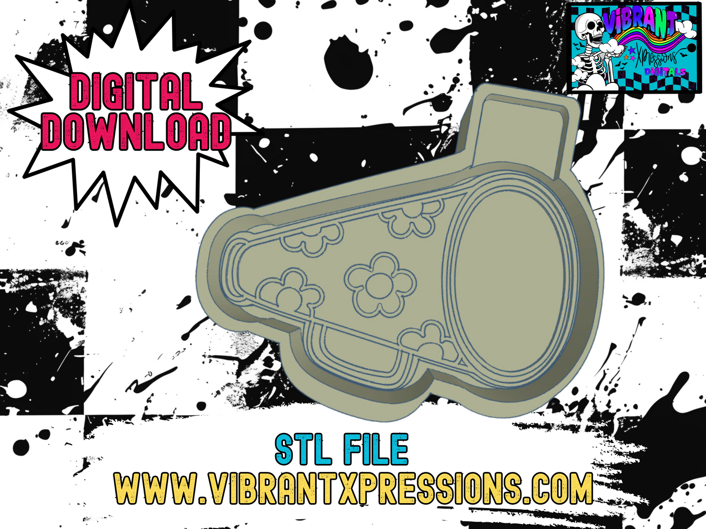 Daisy Megaphone Mold Maker STL File