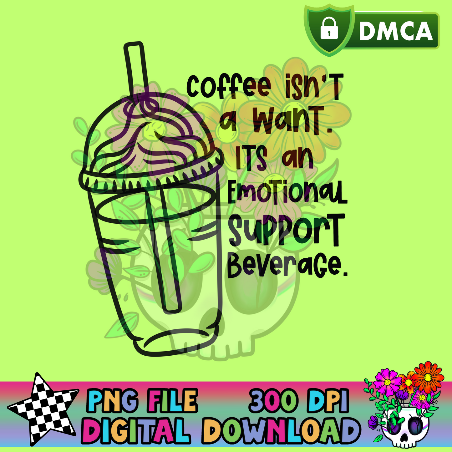 Emotional Support Beverage - PNG