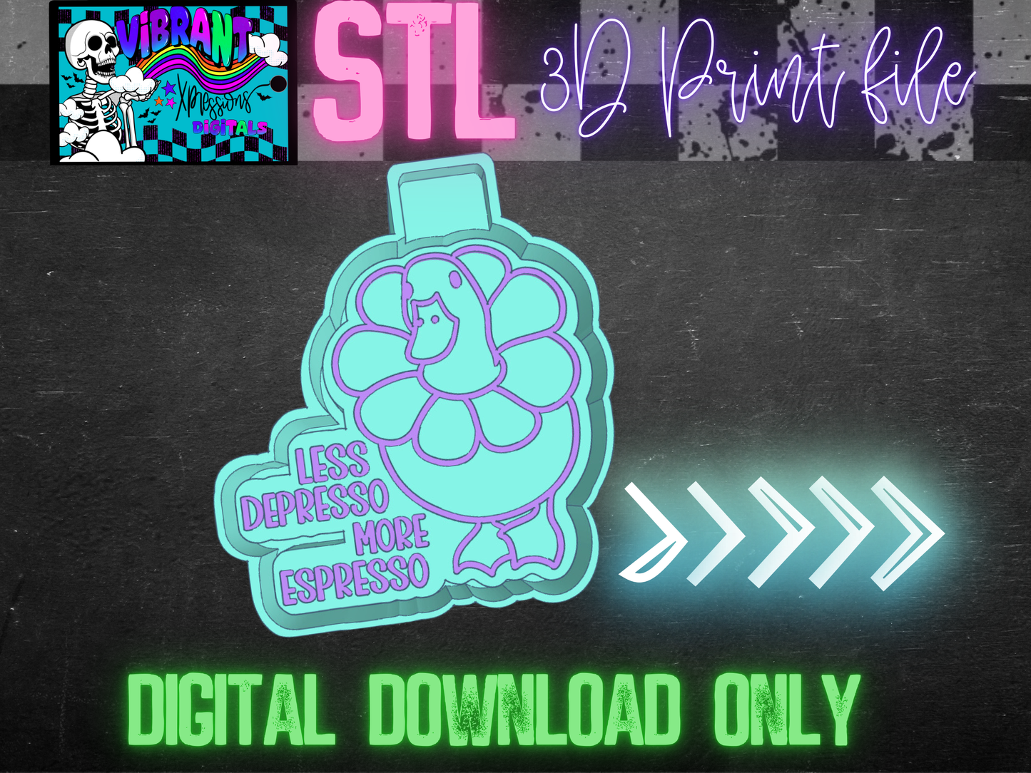 Less Depresso More Espresso Mold Maker STL File