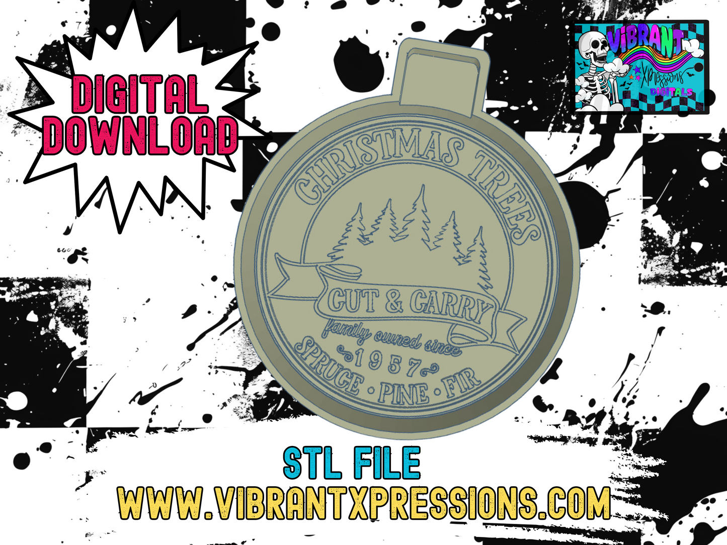 Christmas Trees Cut & Carry Mold Maker STL File