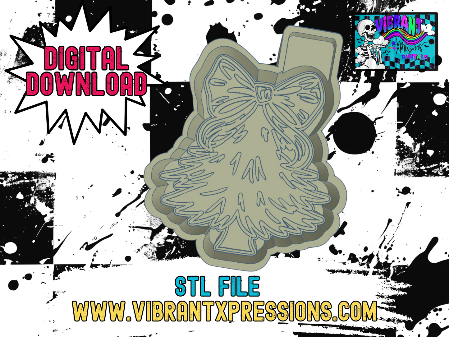 Painted Christmas Tree Mold Maker STL File