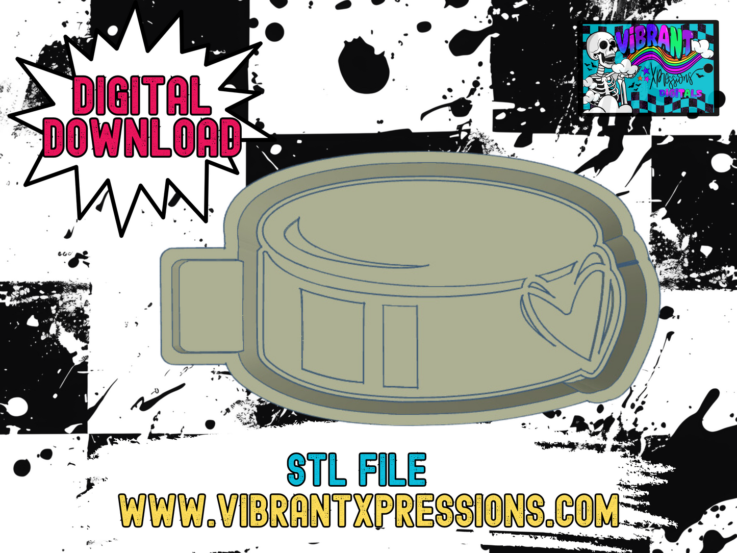 Hockey Puck Heart Mold Maker STL File