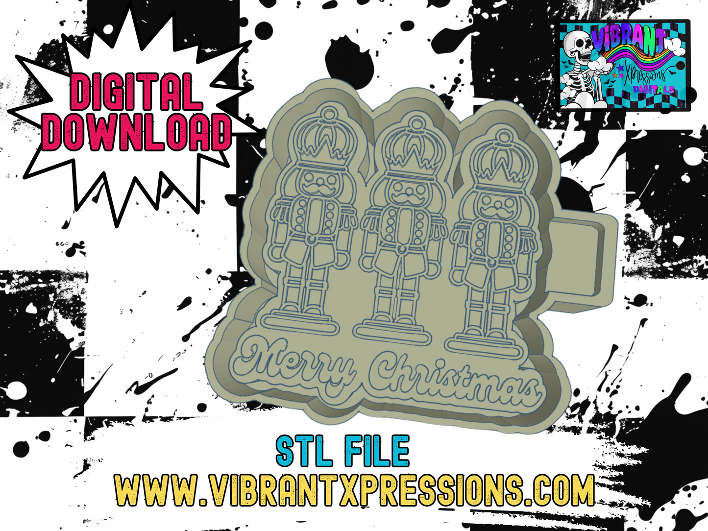 Nutcracker Christmas Mold Maker STL File