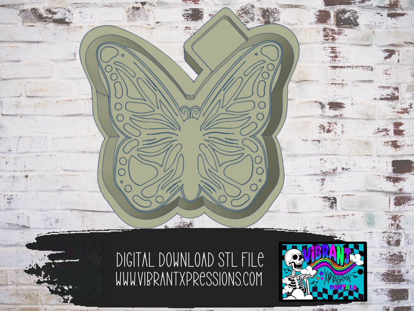 Butterfly Version 2 Mold Maker STL File