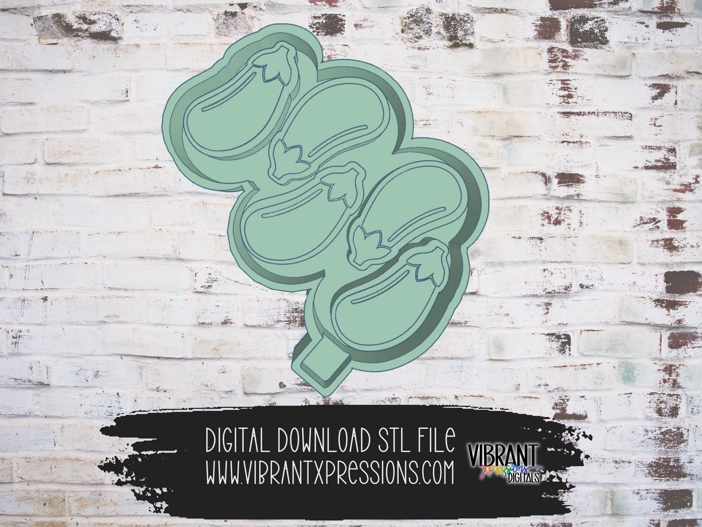 Eggplant Wax Melt Tray Housing Mold Maker STL File