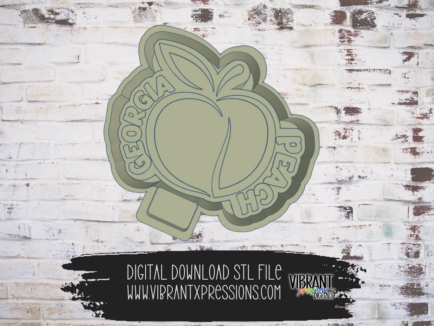 Georgia Peach Mold Maker STL File