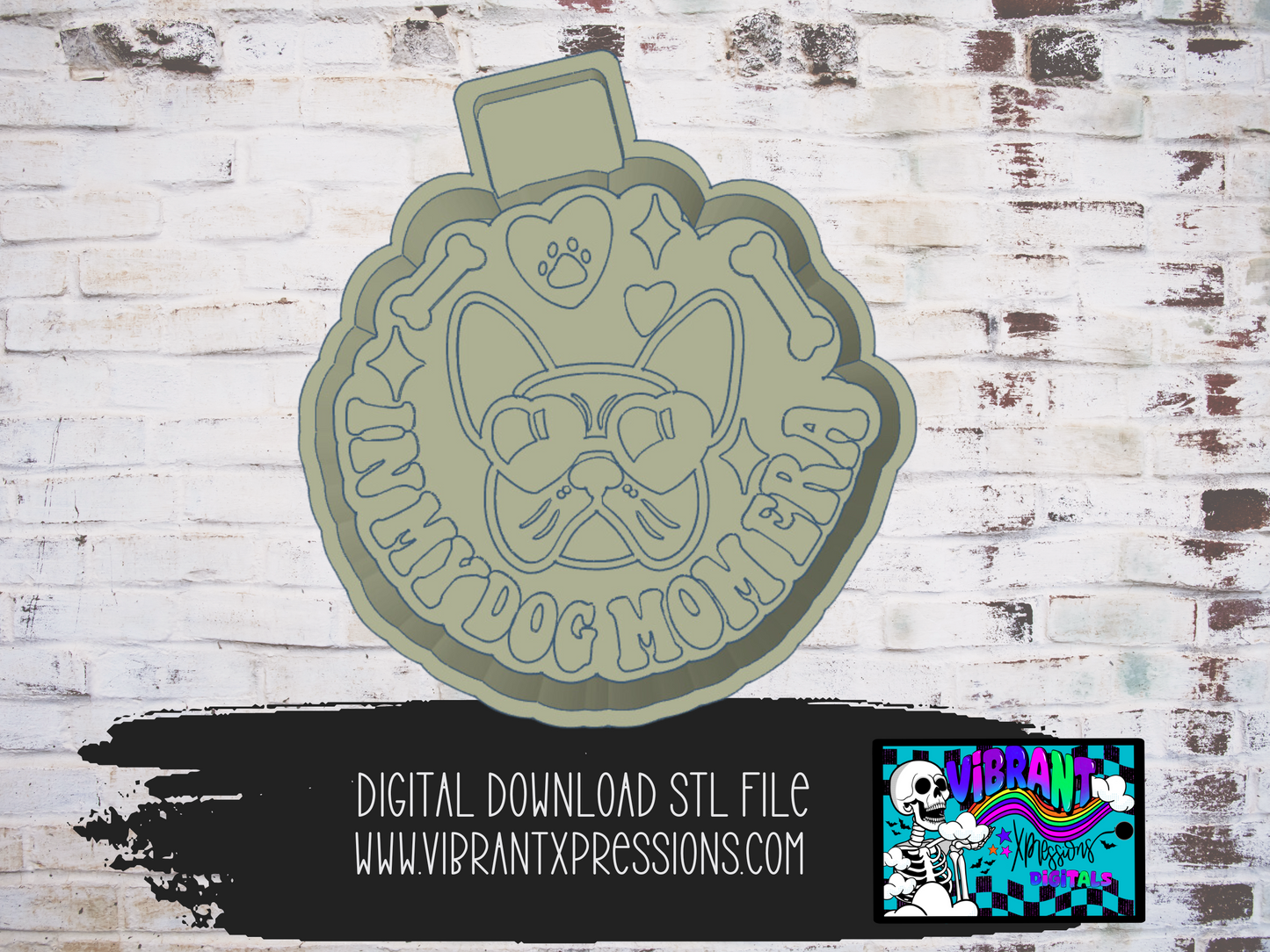 In My Dog Mom Era Frenchie Mold Maker STL File