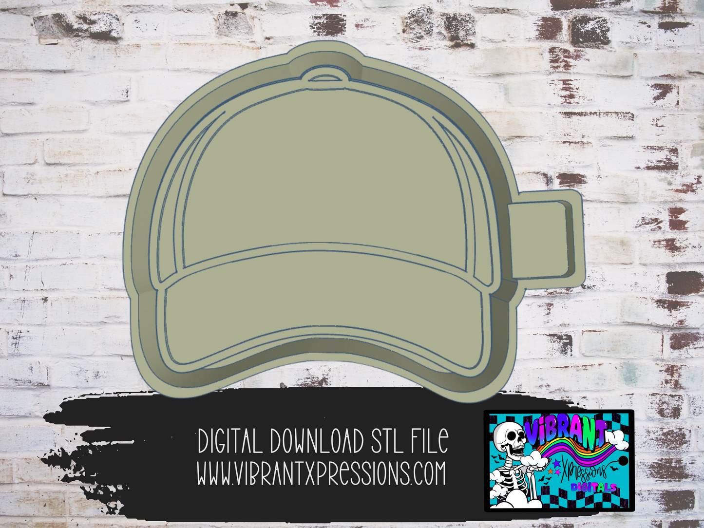 Sport Hat with SVG/PNG Mold Maker STL File