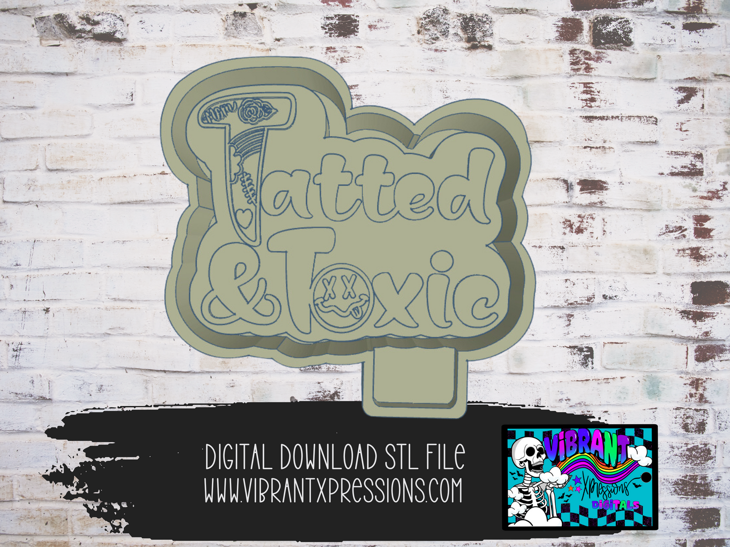 Tatted & Toxic Mold Maker STL File