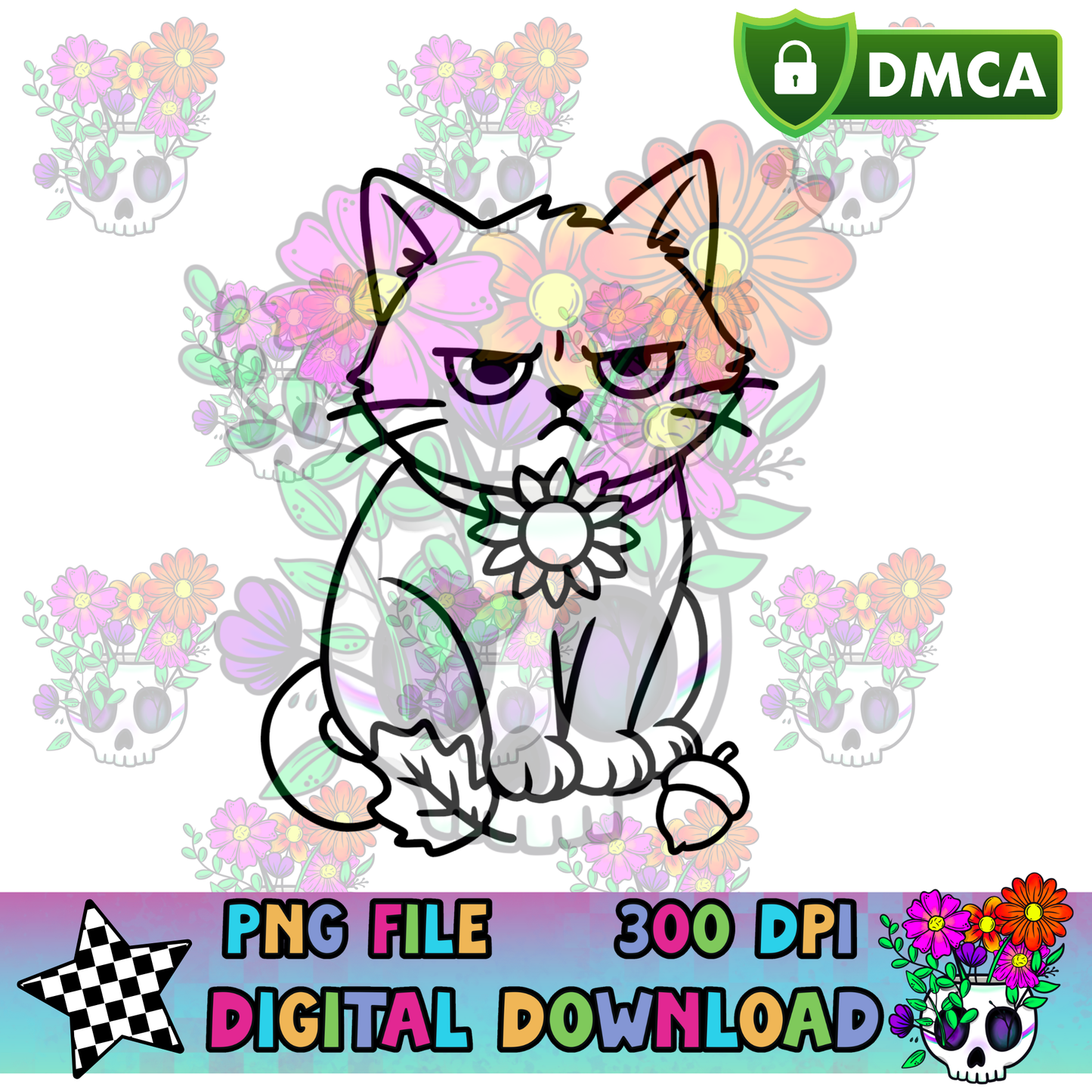 Fall Grumpy Cat - PNG