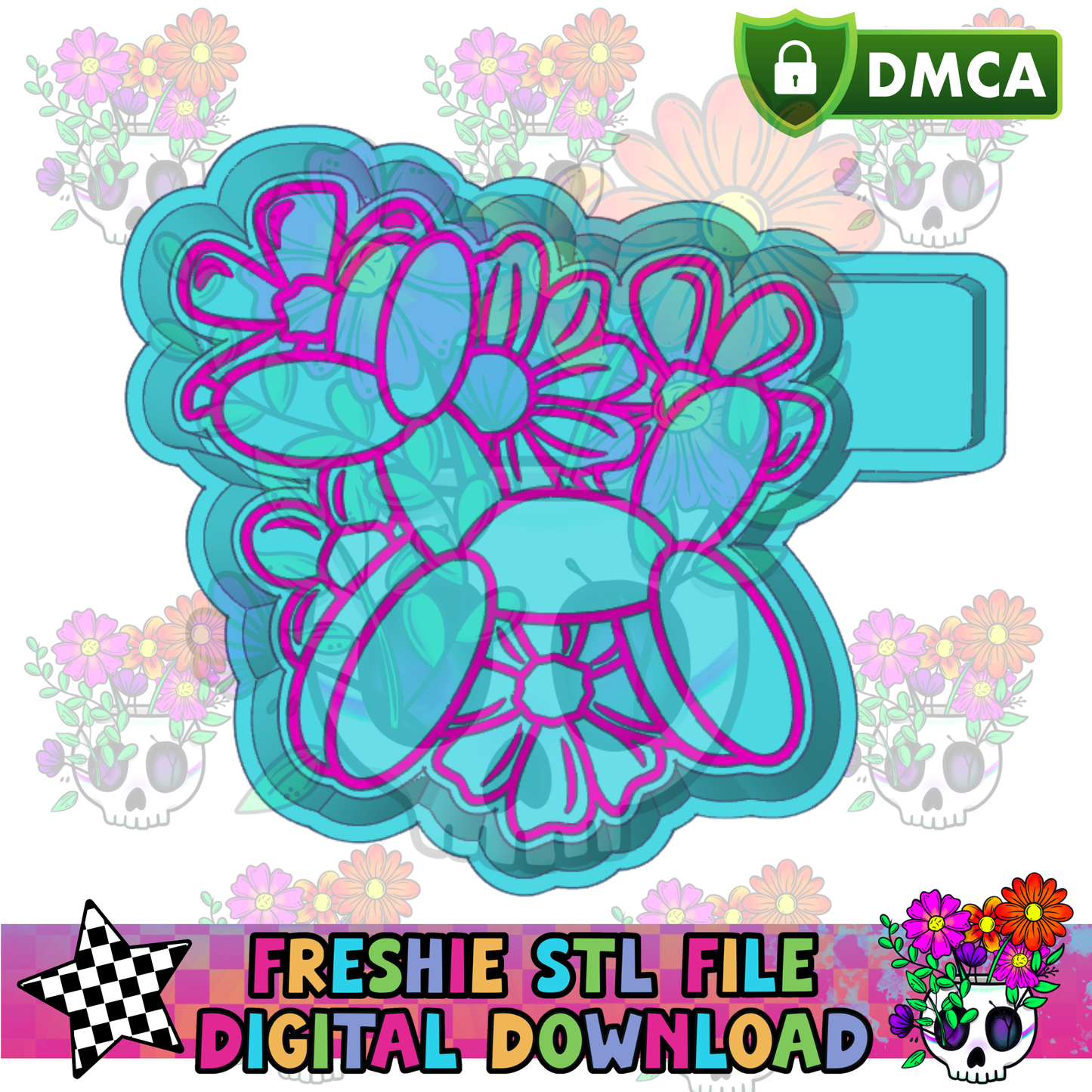 Floral Ballon Dog Mold Maker STL File