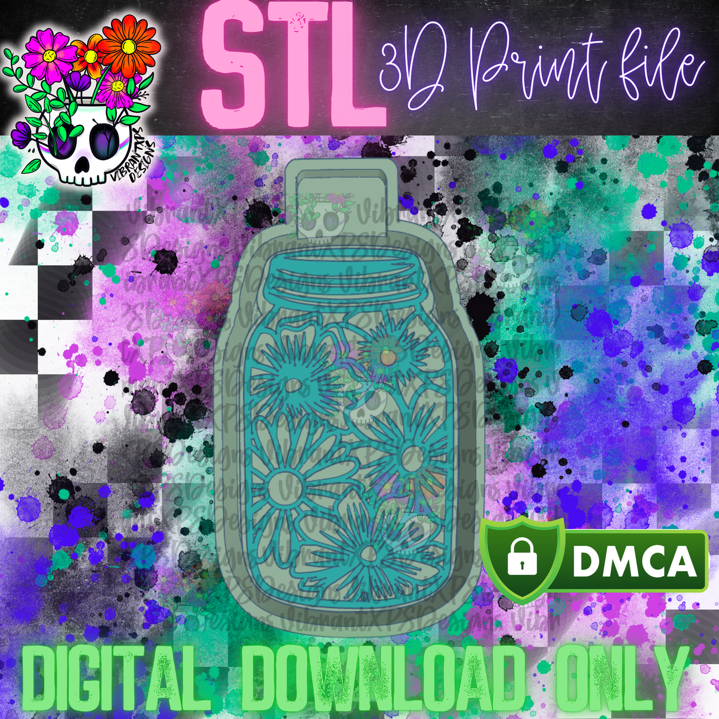 Flower Jar Mold Maker STL File