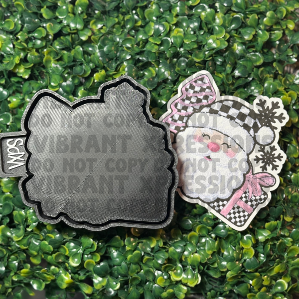 Fuzzy Santa Mold + Cardstock