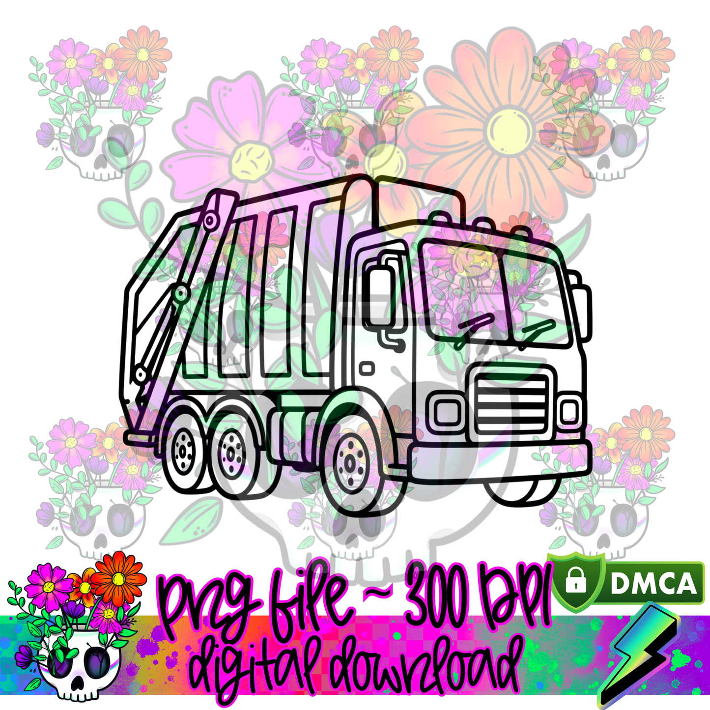 Garbage Truck - PNG