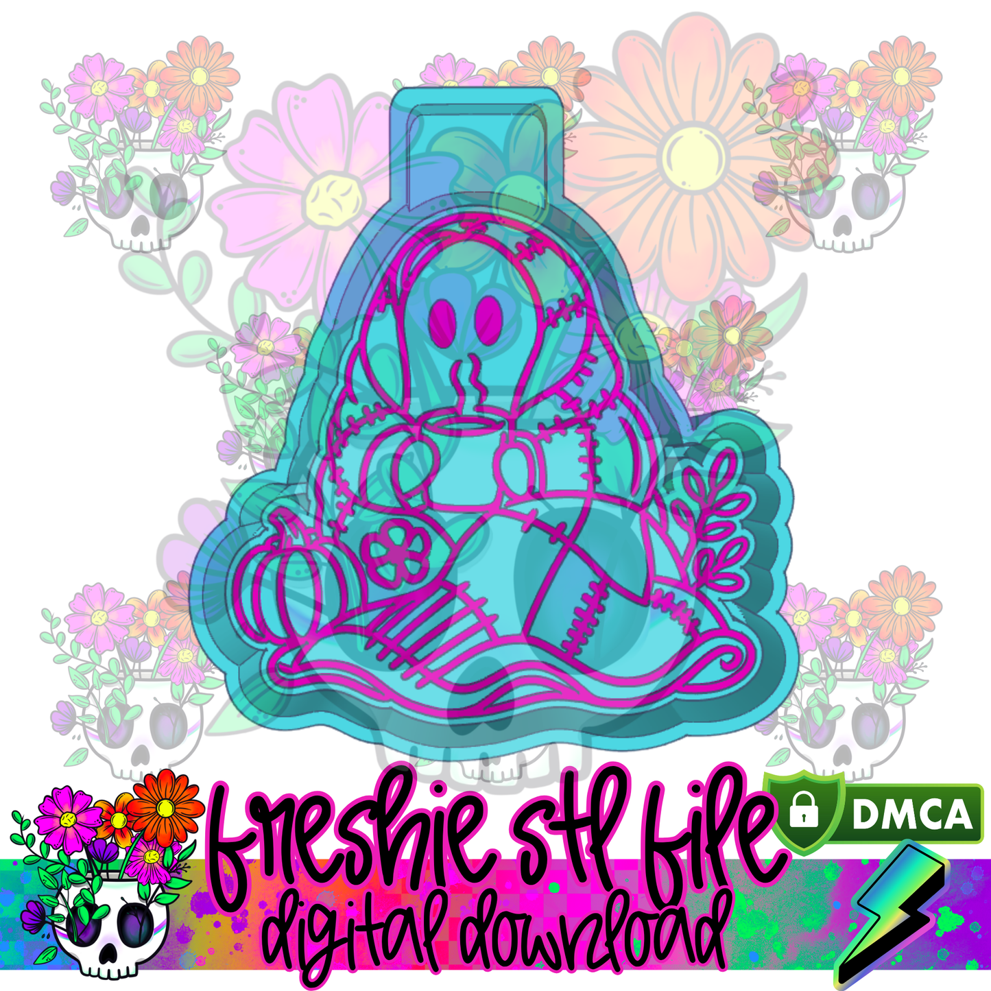 Ghost in Quilt Mold Maker STL File