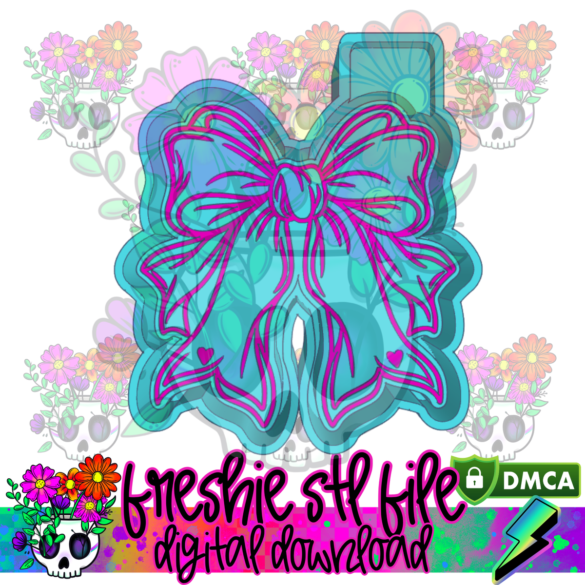 Girly Bow Plain Mold Maker STL File