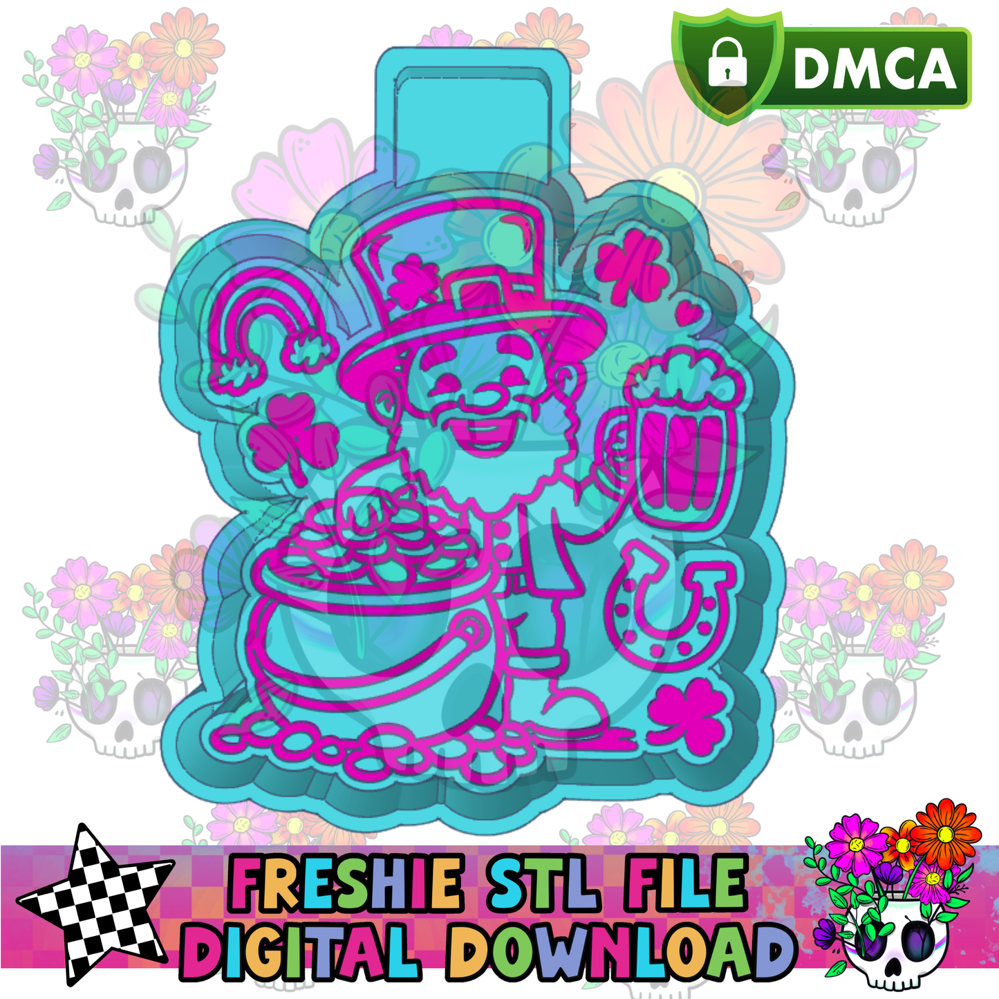 Happy Leprechaun Mold Maker STL File