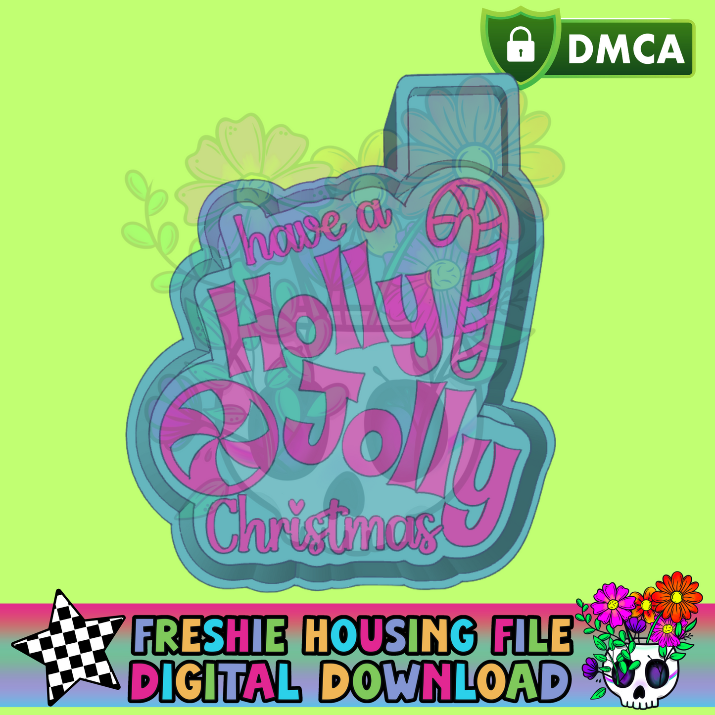 Have a Holly Jolly Christmas Mold Maker STL File