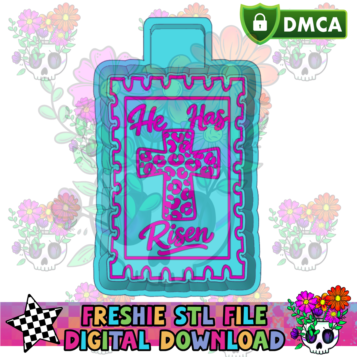 He Has Risen Stamp STL File