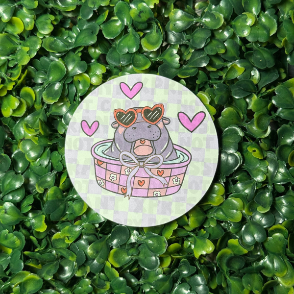 Hippo Hot Tub - Cardstock