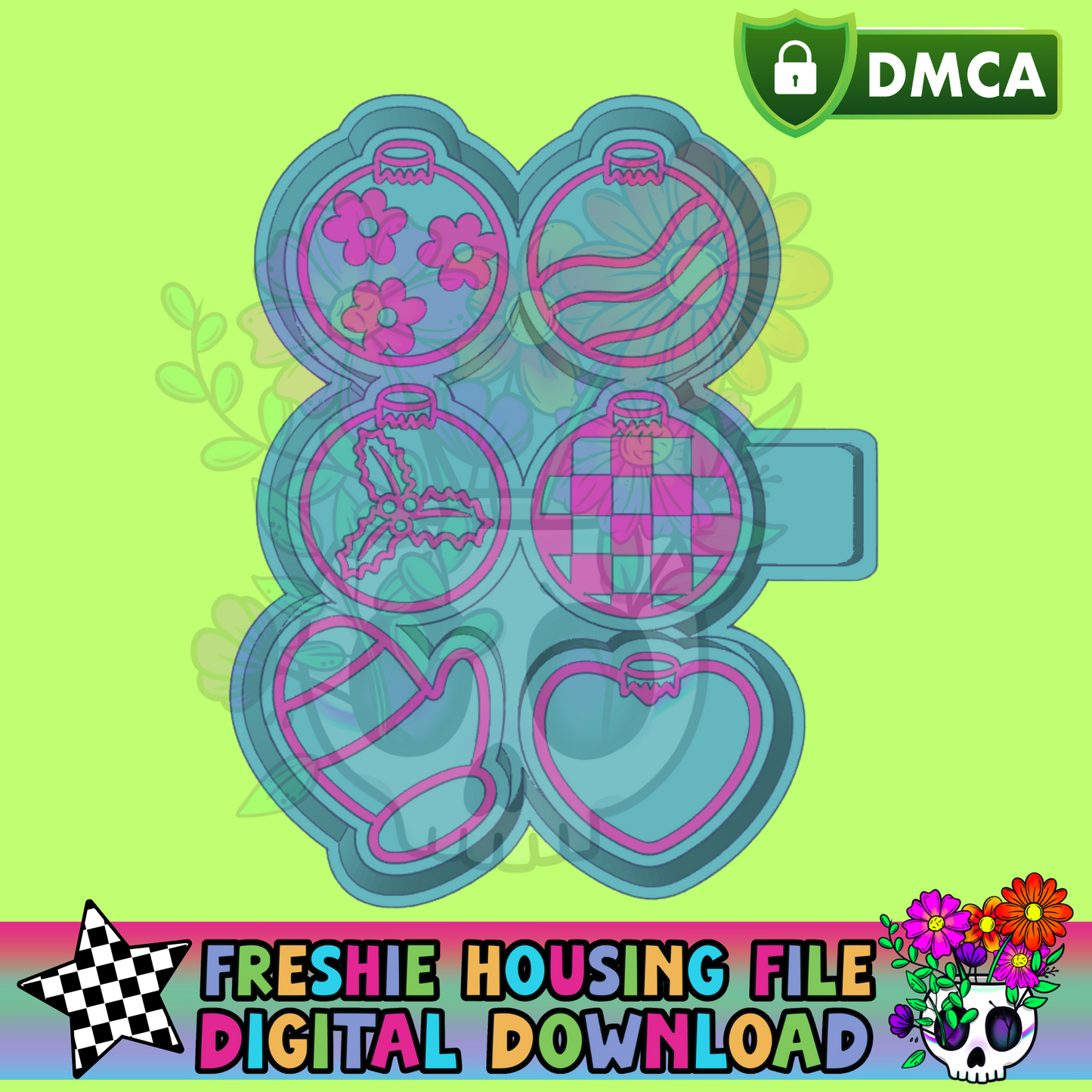 Holiday Ornament Tray Mold Maker STL File