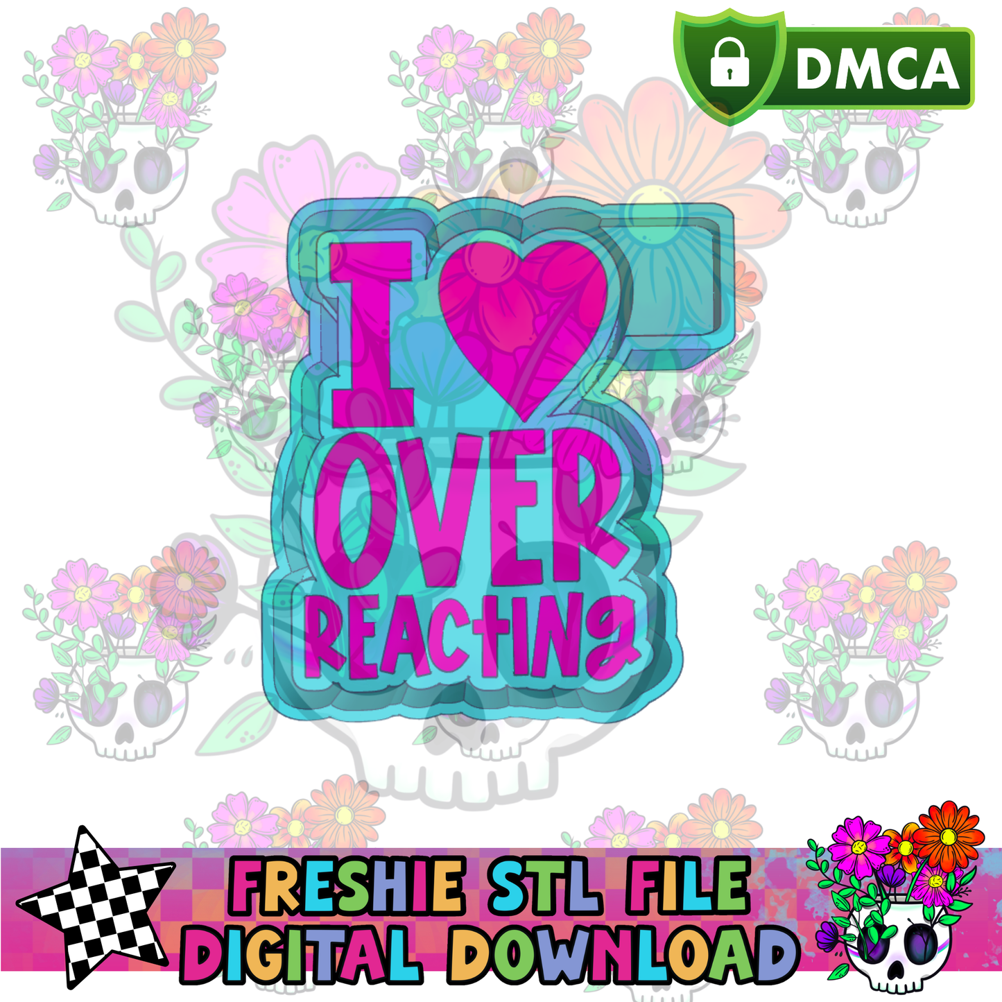 I Heart Over Reacting Mold Maker STL File