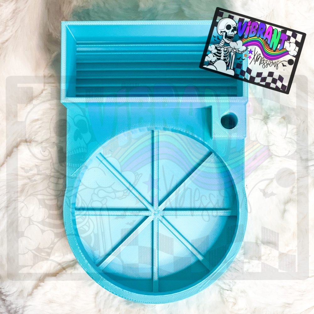 3D Printed 40 oz Drying Stand with Lid and Straw Compartments