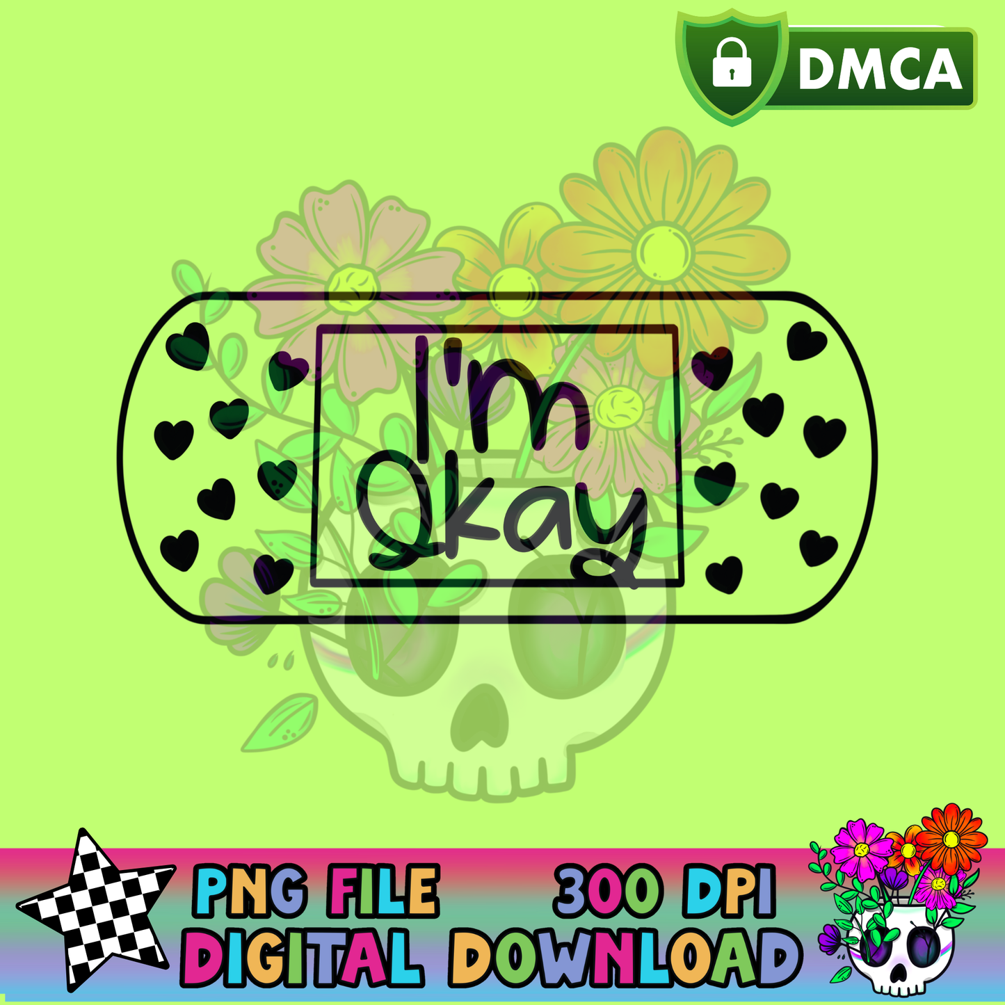 I'm Okay Band Aid - PNG